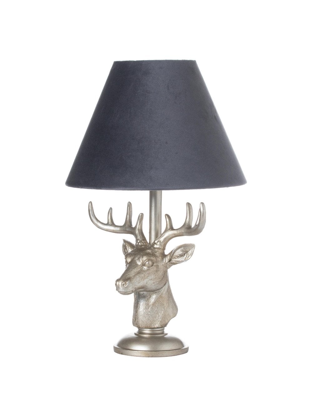 Hill Interiors Silver "Stag Head" Table Lamp