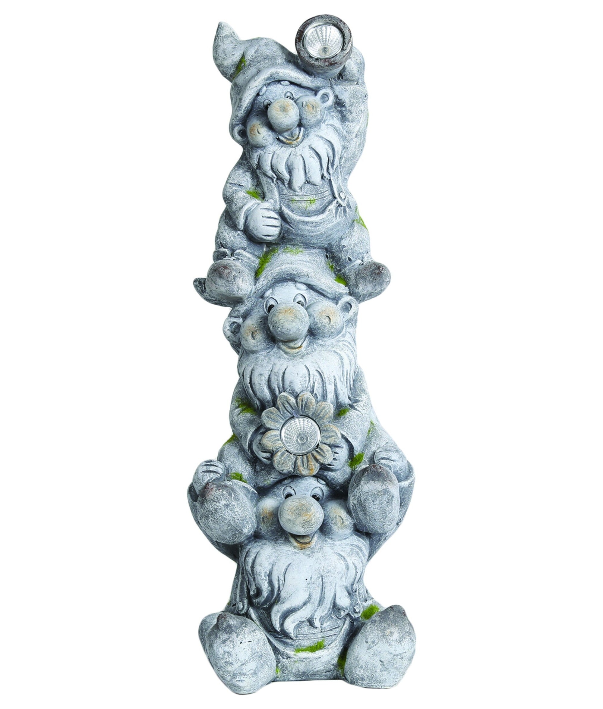 Tripe Garden Gnome LED Solar Light Statue 58cm