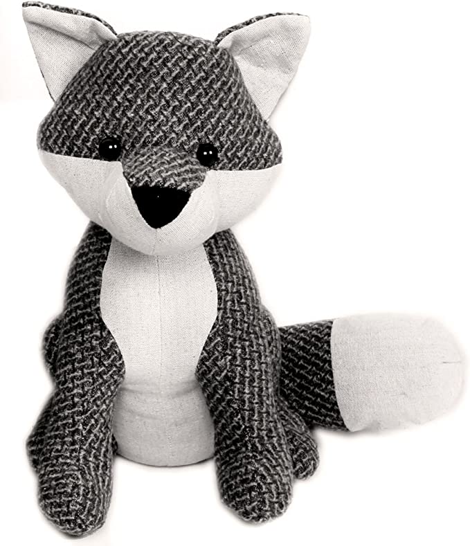 Fabric Grey " British Wildlife Fox" Doorstop