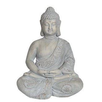 Large Beautiful Sitting Grey Buddha Statue 60cm