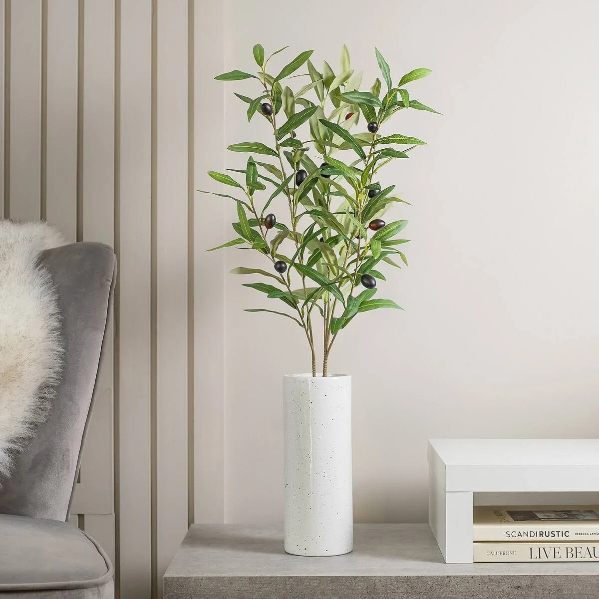 Hill Interiors Artificial "Olive Branch" Single Stem