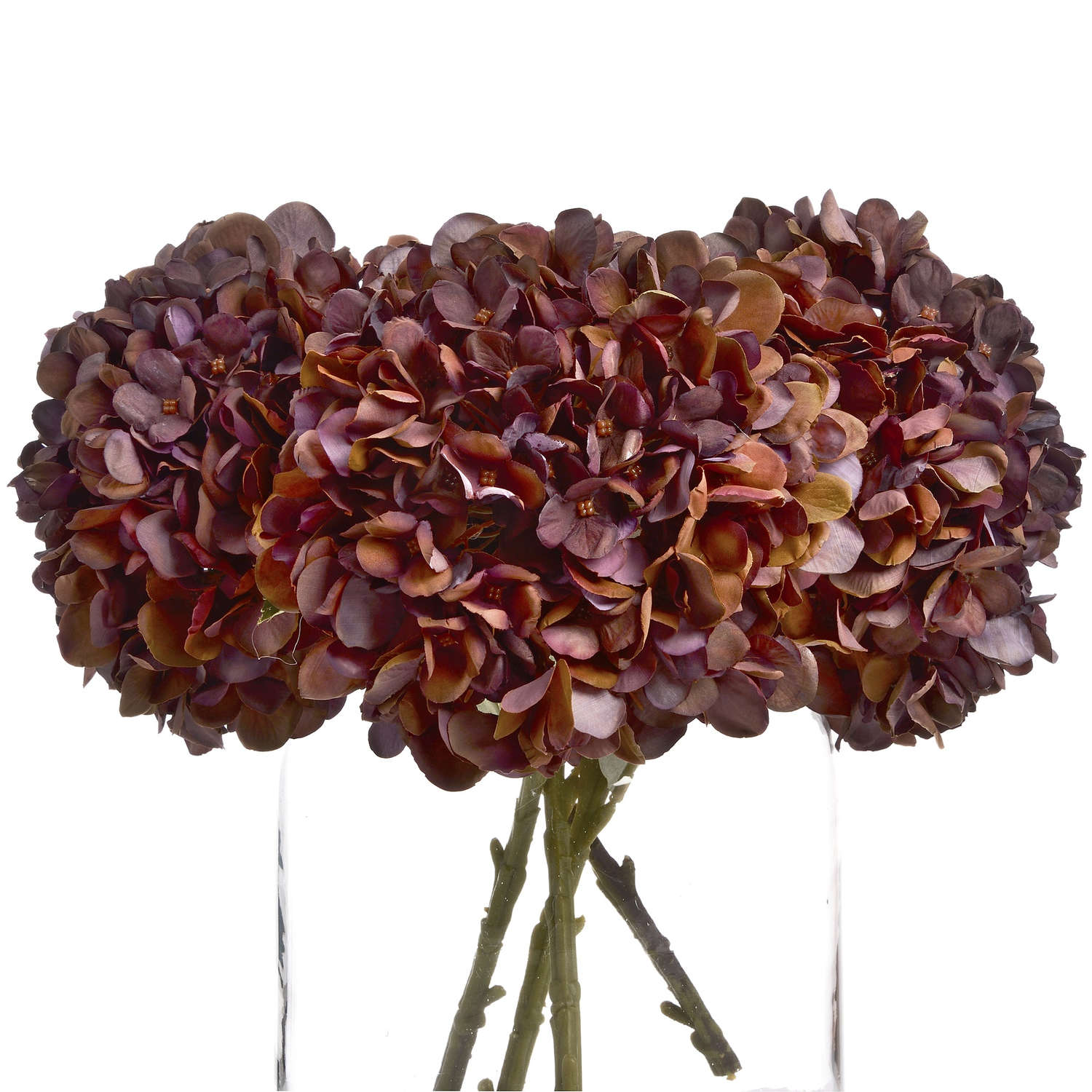 Hill Interiors Artificial "Plum Hydrangea" Single Stem
