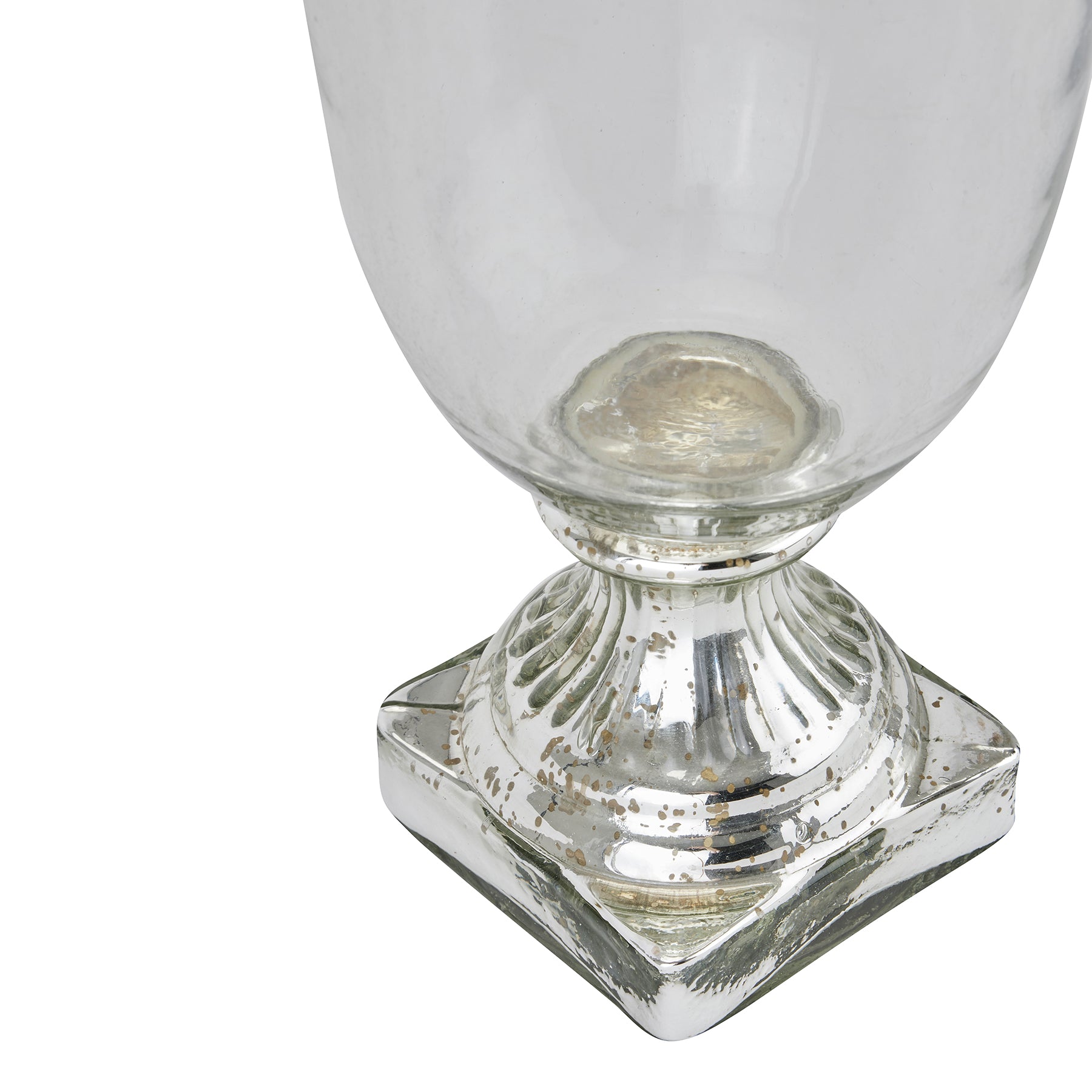 Hill Interiors Large Silver Lustre Hurricane Lamp