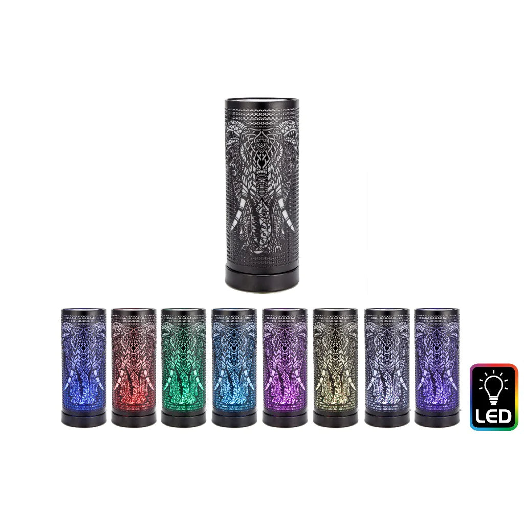 Electric Colour Changing "Elephant" Black Oil Burner