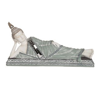 Reclining Aqua Buddha Figurine 33cm