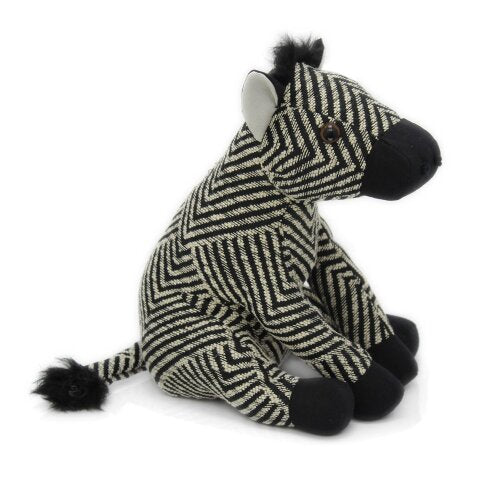 Fabric Black and White Striped "Zebra" Doorstop