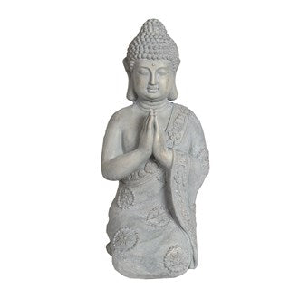Large Kneeling Grey Buddha Statue 67cm