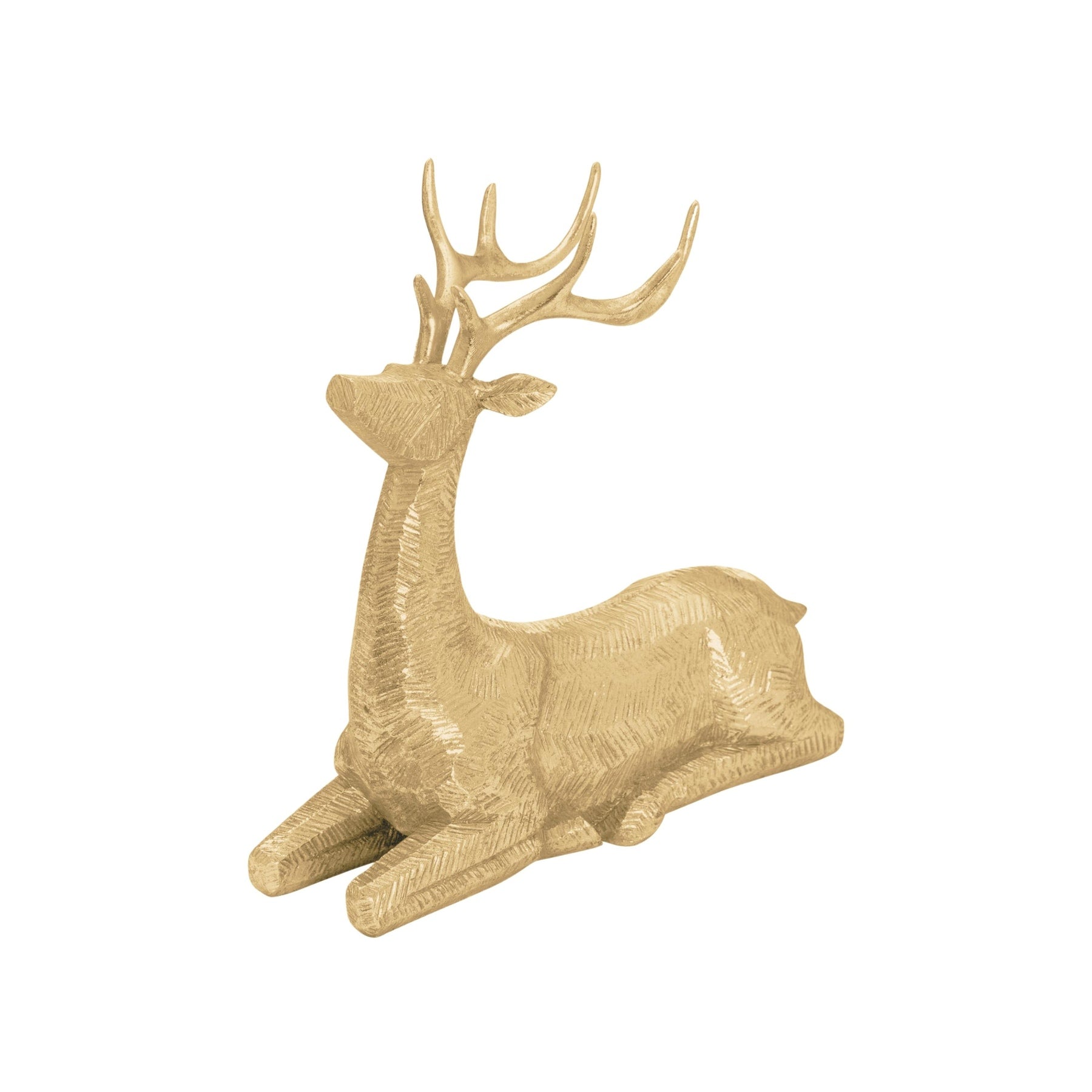 Hill Interiors Gold Sitting Deer Figurine