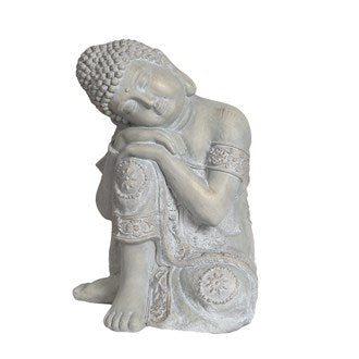 Large Beautiful Sleeping Grey Buddha Statue 40cm