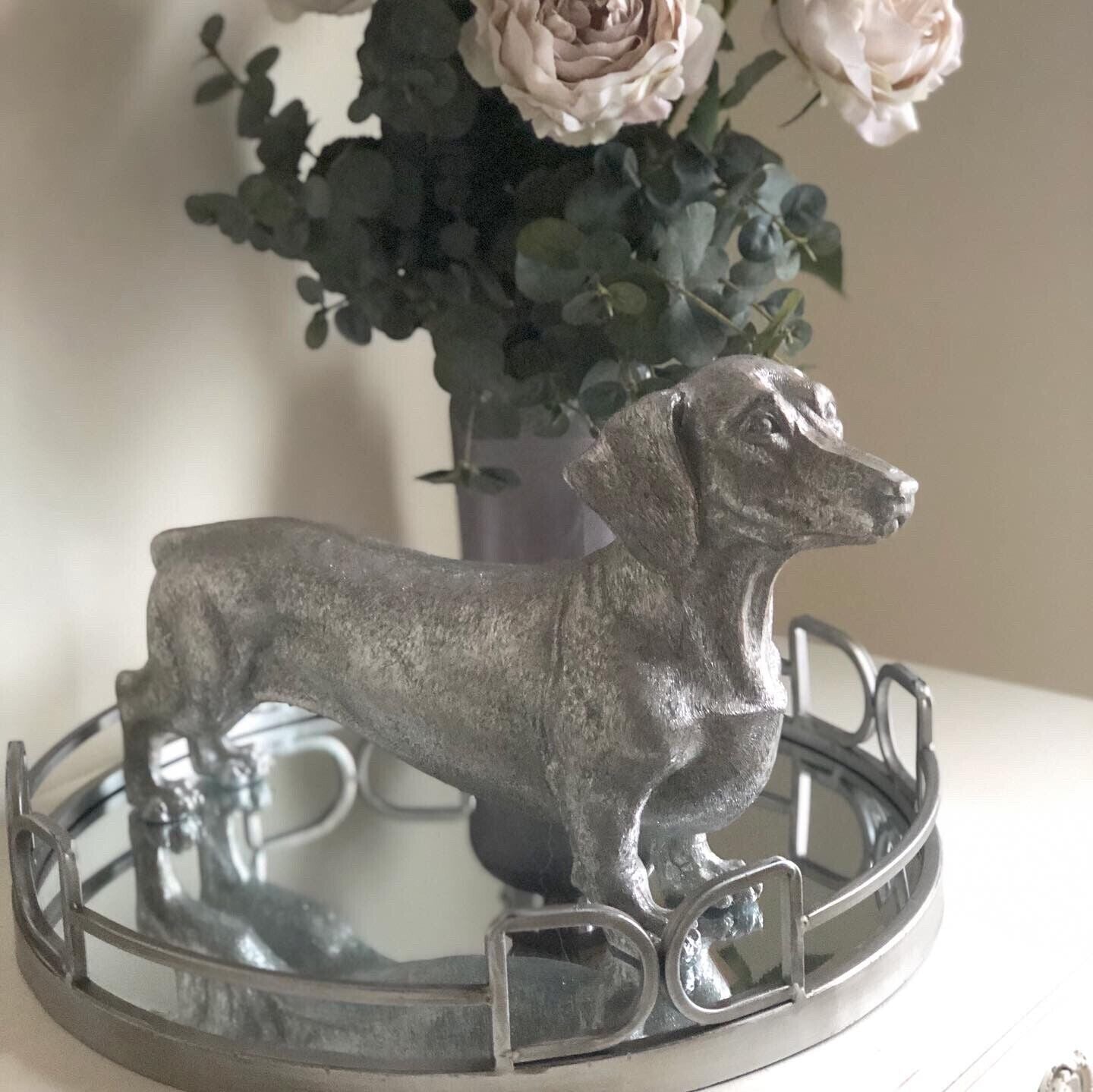 Hill Interiors Silver Dachshund Dog "Buddy"