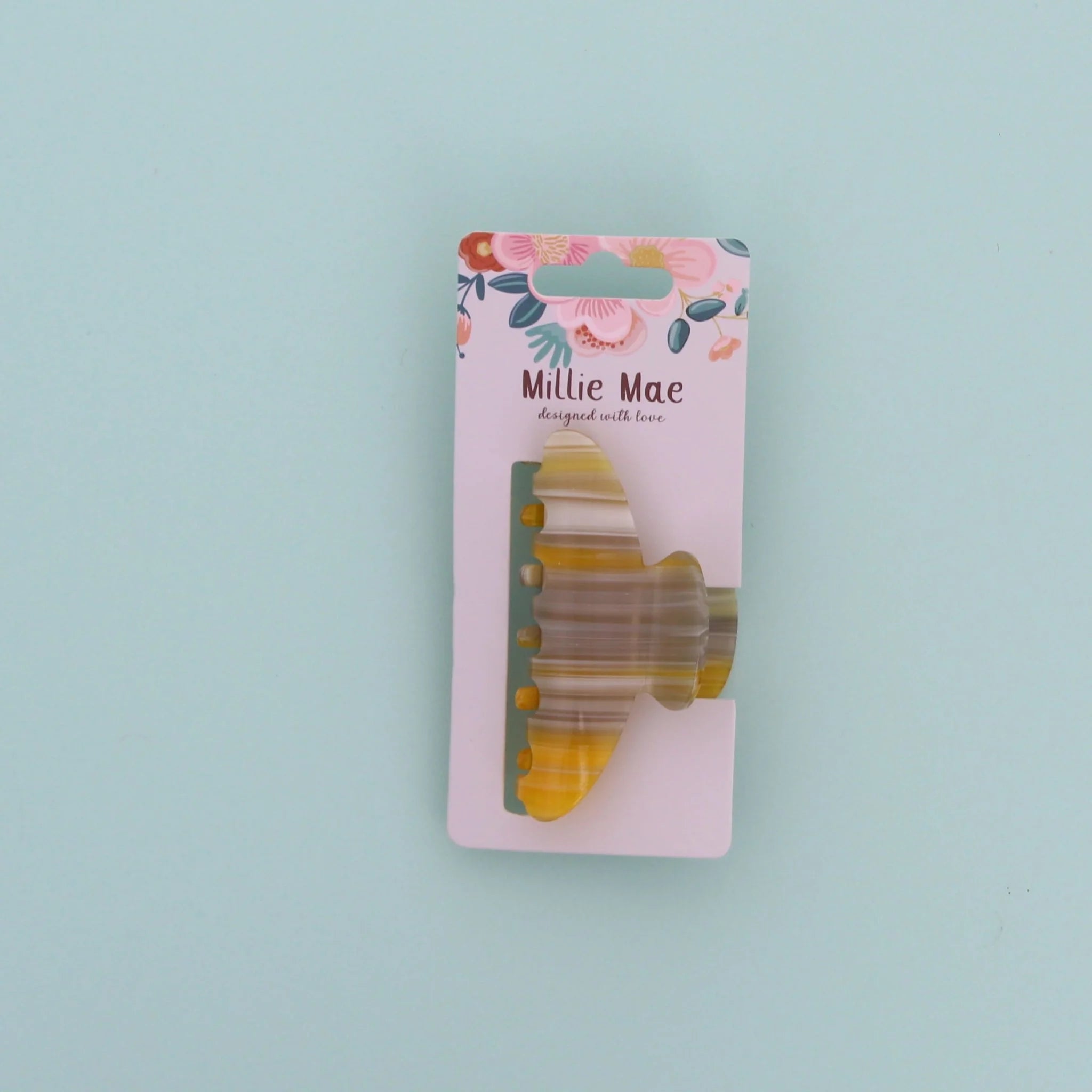 Millie Mae "Barley Sugar" Yellow Large Claw Clip