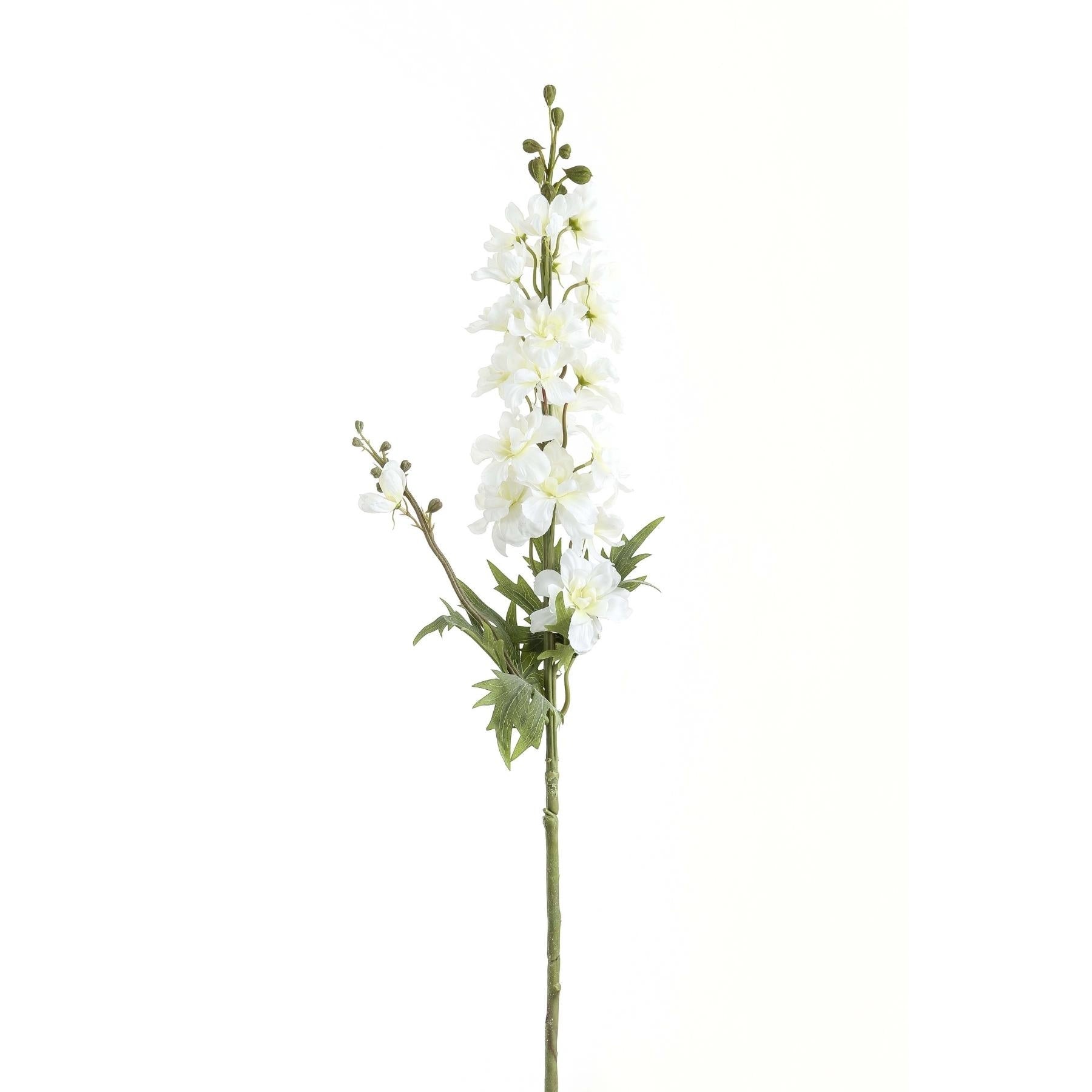 Hill Interiors Artificial "Tall White Delphinium" Single Stem