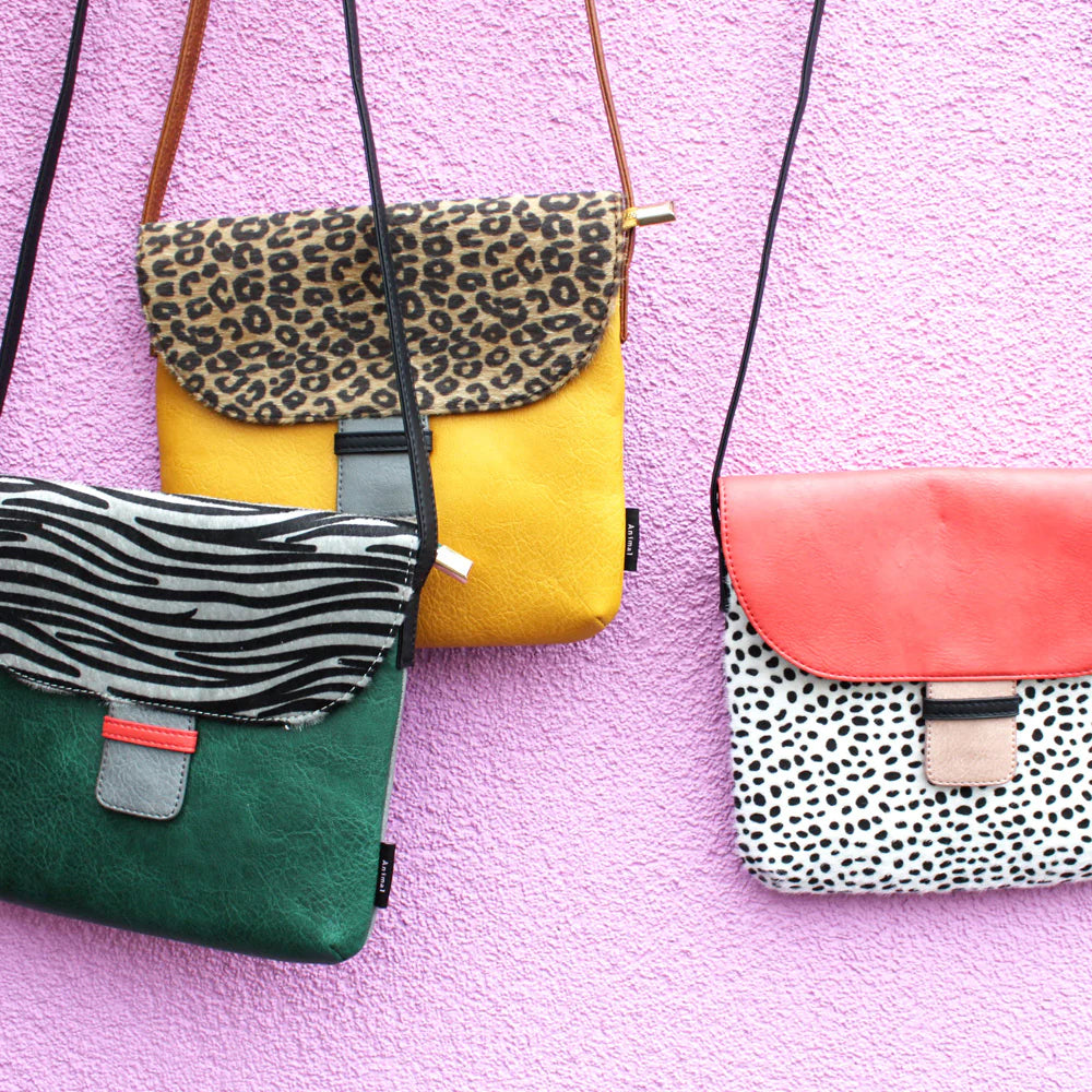 Vegan Leather Leopard Animal Print Mini Bag