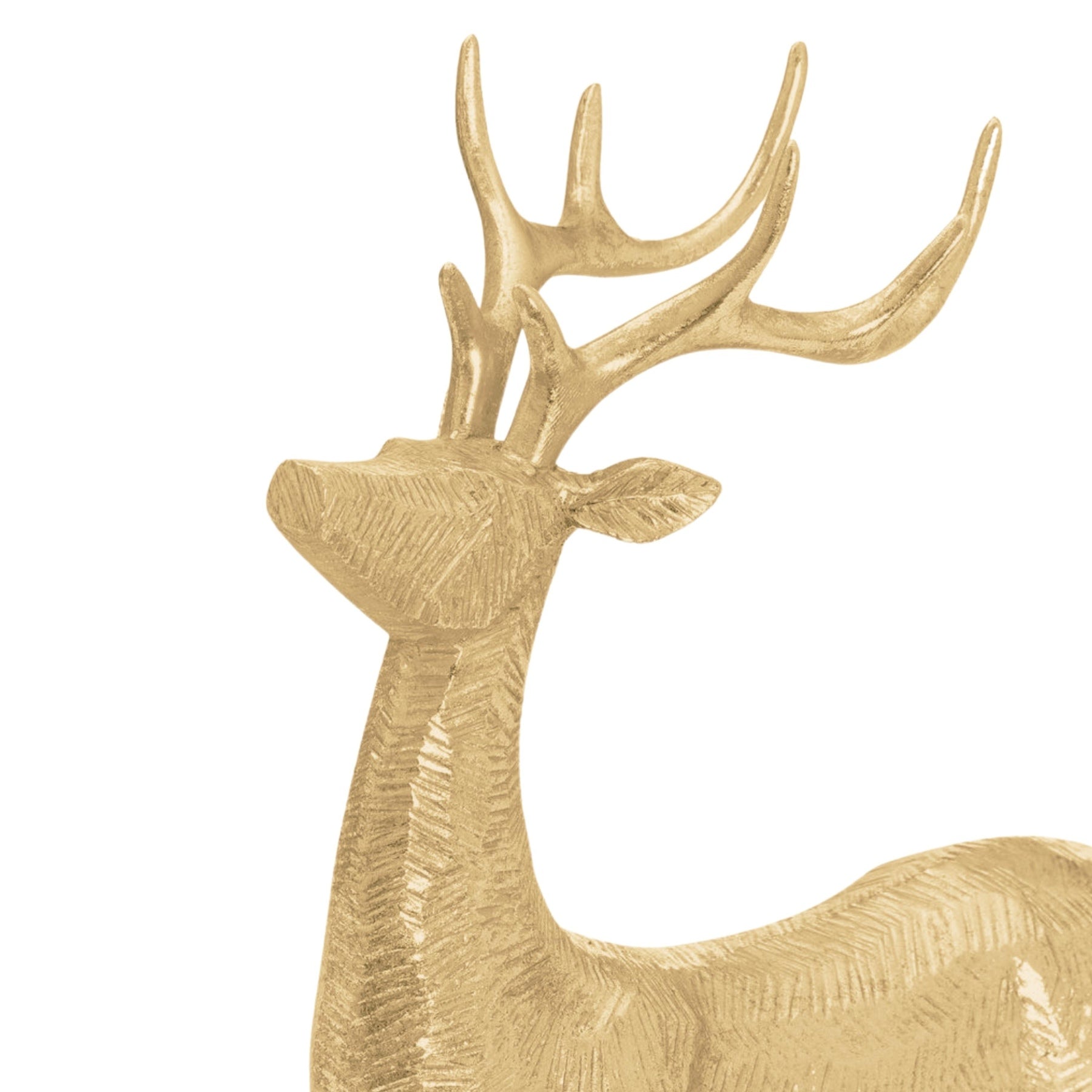 Hill Interiors Gold Sitting Deer Figurine