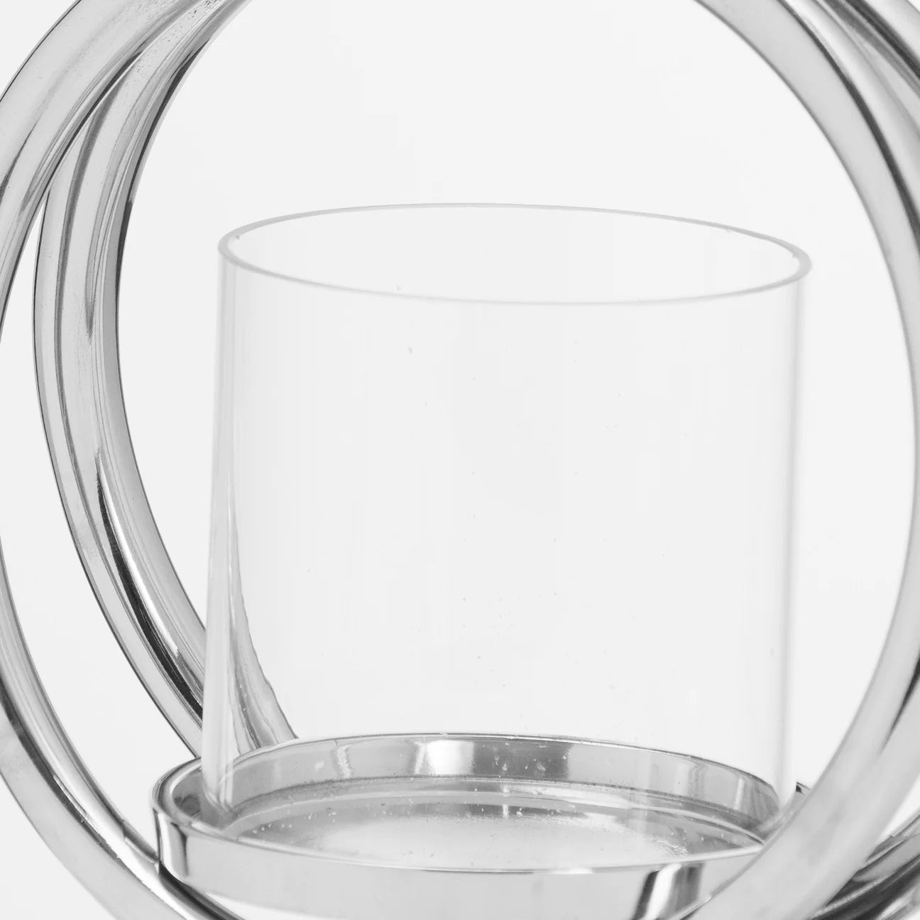Ohlson Silver Twin Loop Candle Holder (Medium)