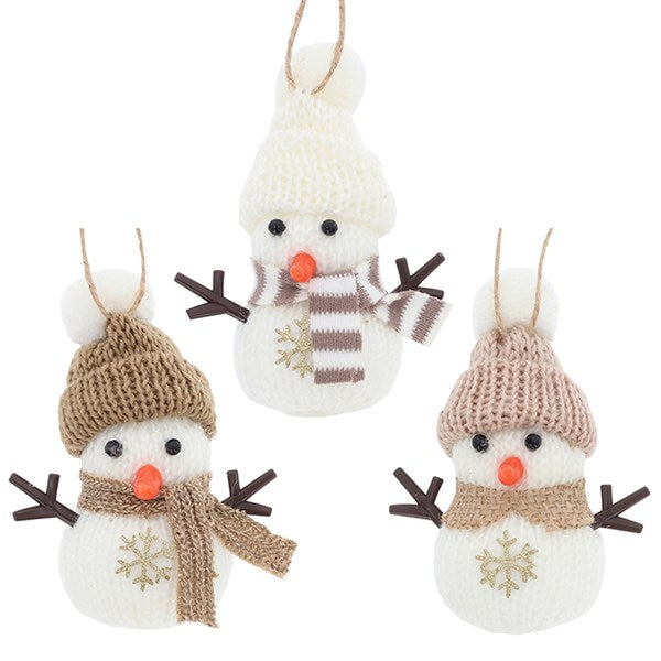 Handmade Hanging Snowflake Snowman Tree Decoration