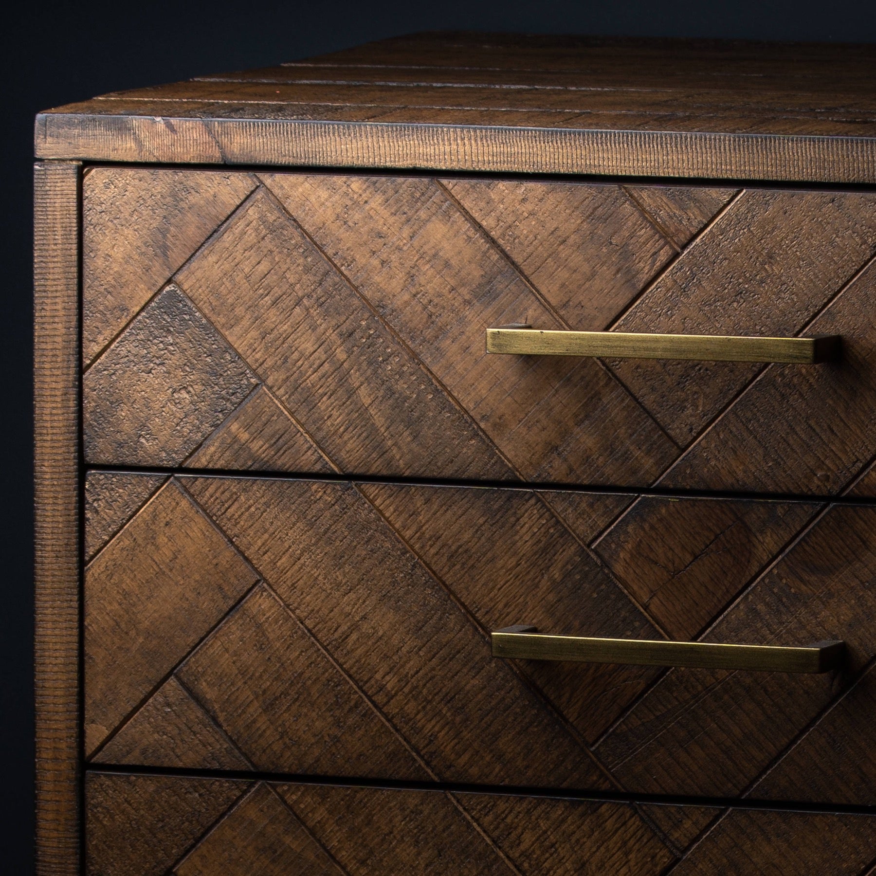 Hill Interiors "Havana Gold" 3 Drawer Bedside Table SHOP SOILED!