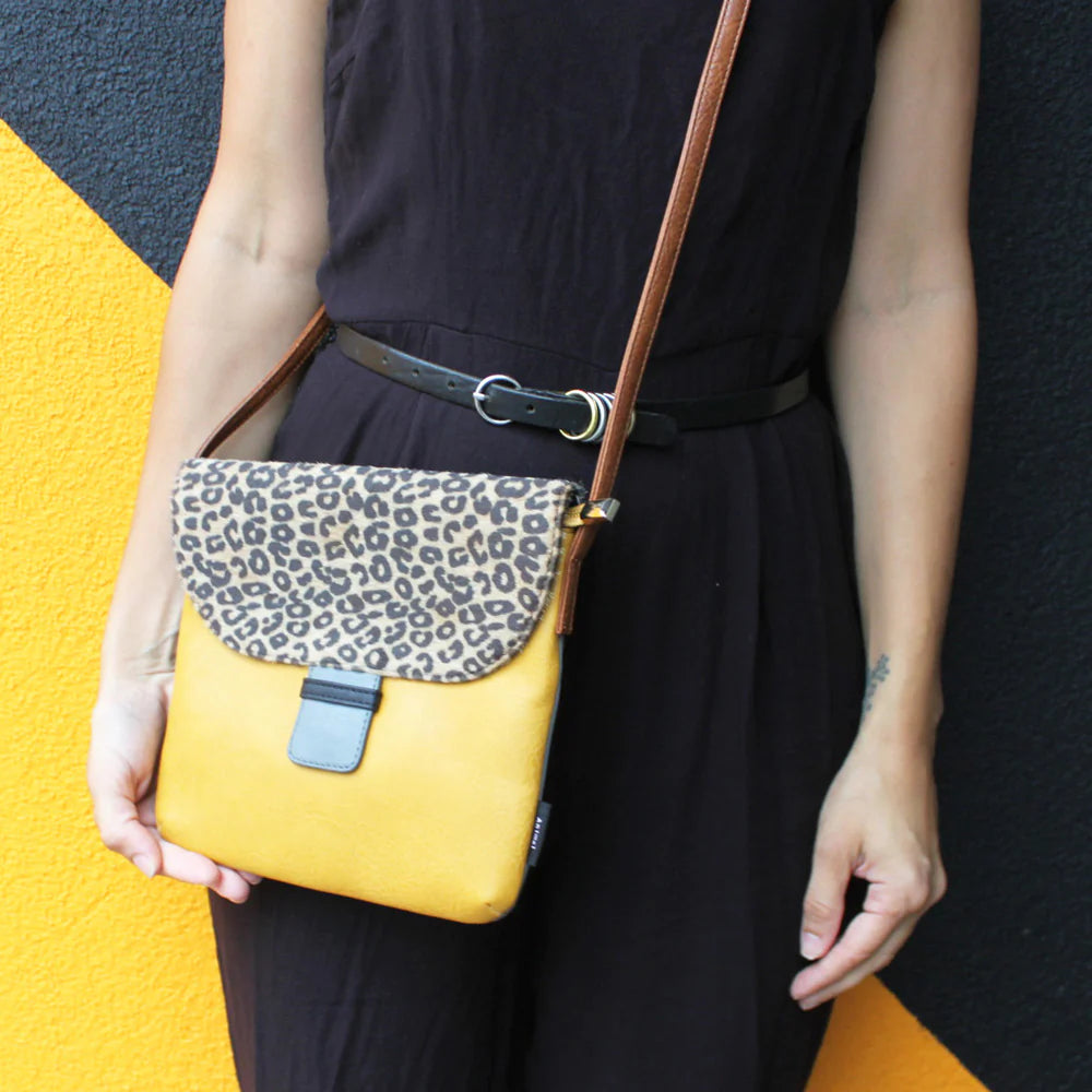Vegan Leather Leopard Animal Print Mini Bag