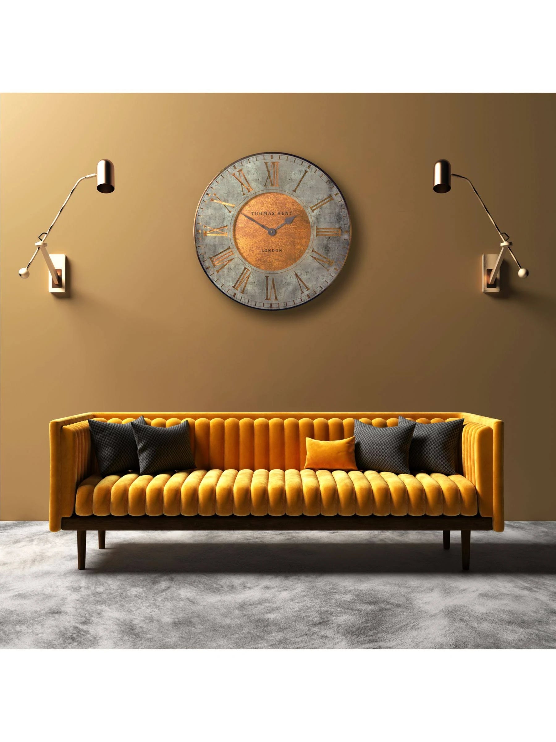 Thomas Kent "Florentine" 76cm Brass Clock