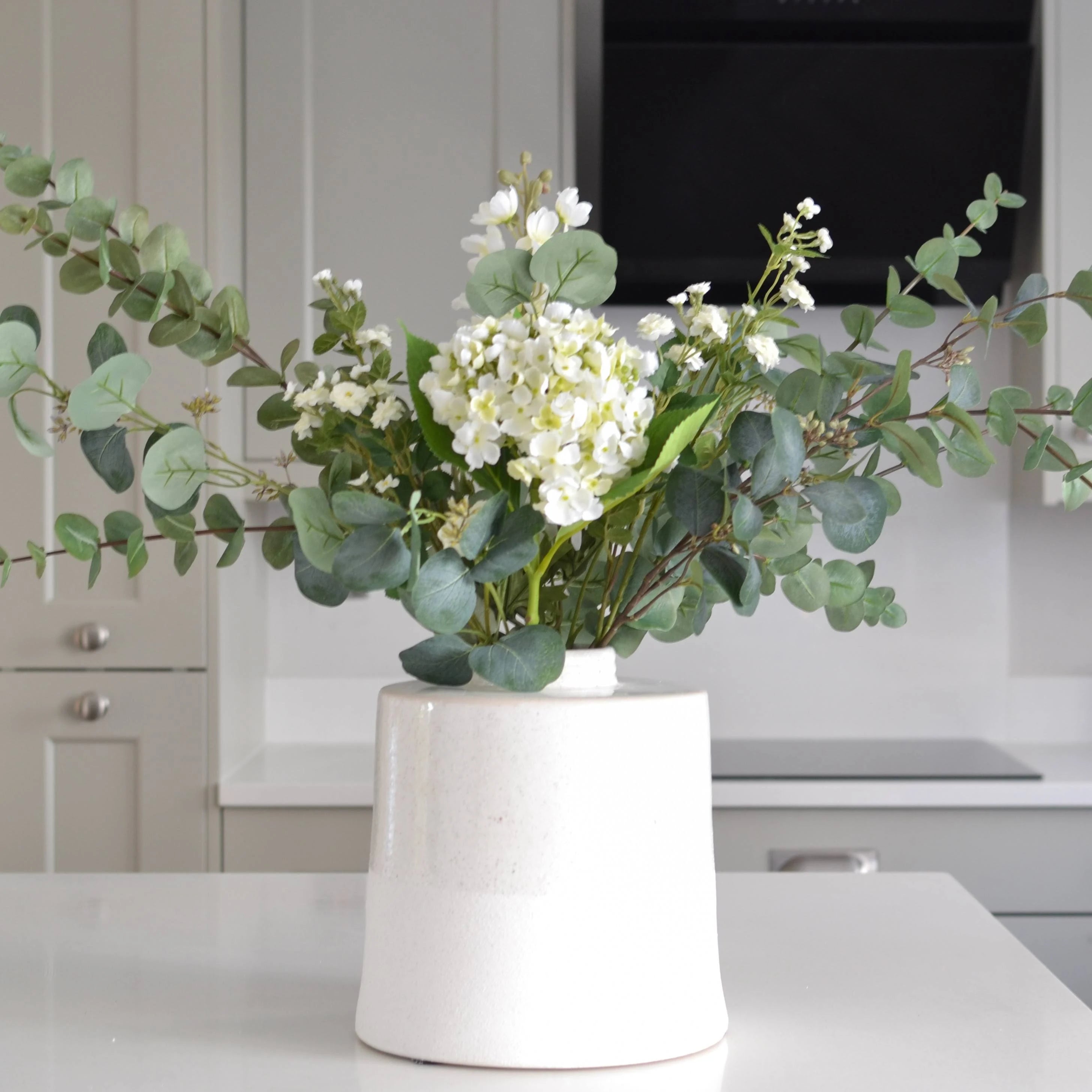 Hill Interiors Artificial "Tall White Delphinium" Single Stem