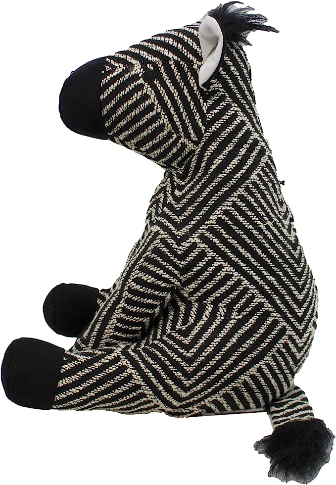 Fabric Black and White Striped "Zebra" Doorstop