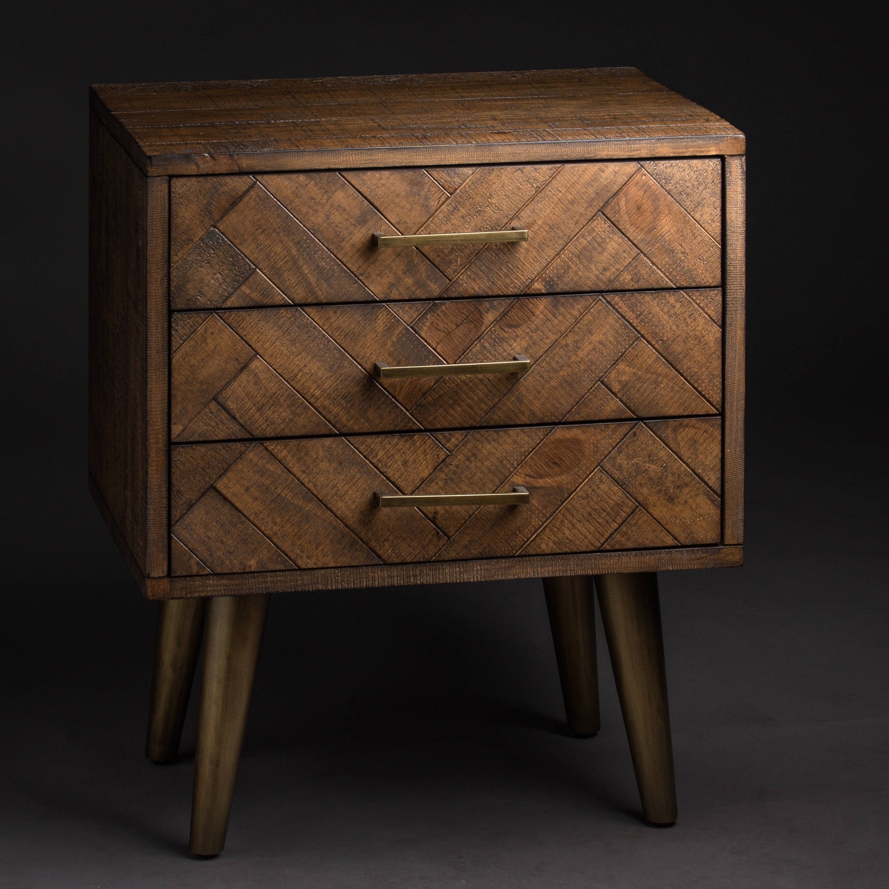 Hill Interiors "Havana Gold" 3 Drawer Bedside Table SHOP SOILED!