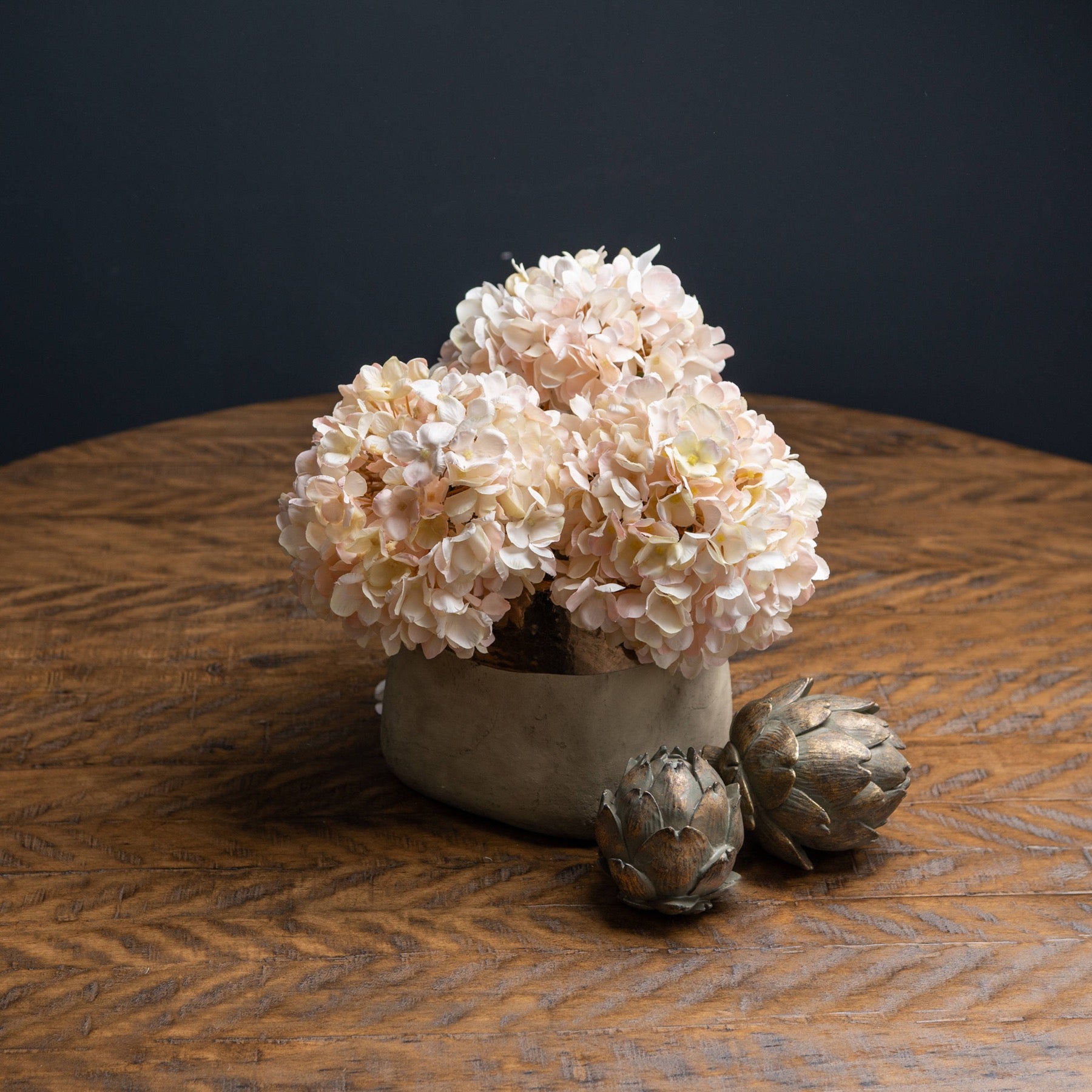 Hill Interiors Artificial "Autumn White" Hydrangea Single Stem