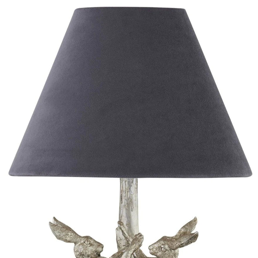 Hill Interiors Silver "Boxing Hares" Table Lamp