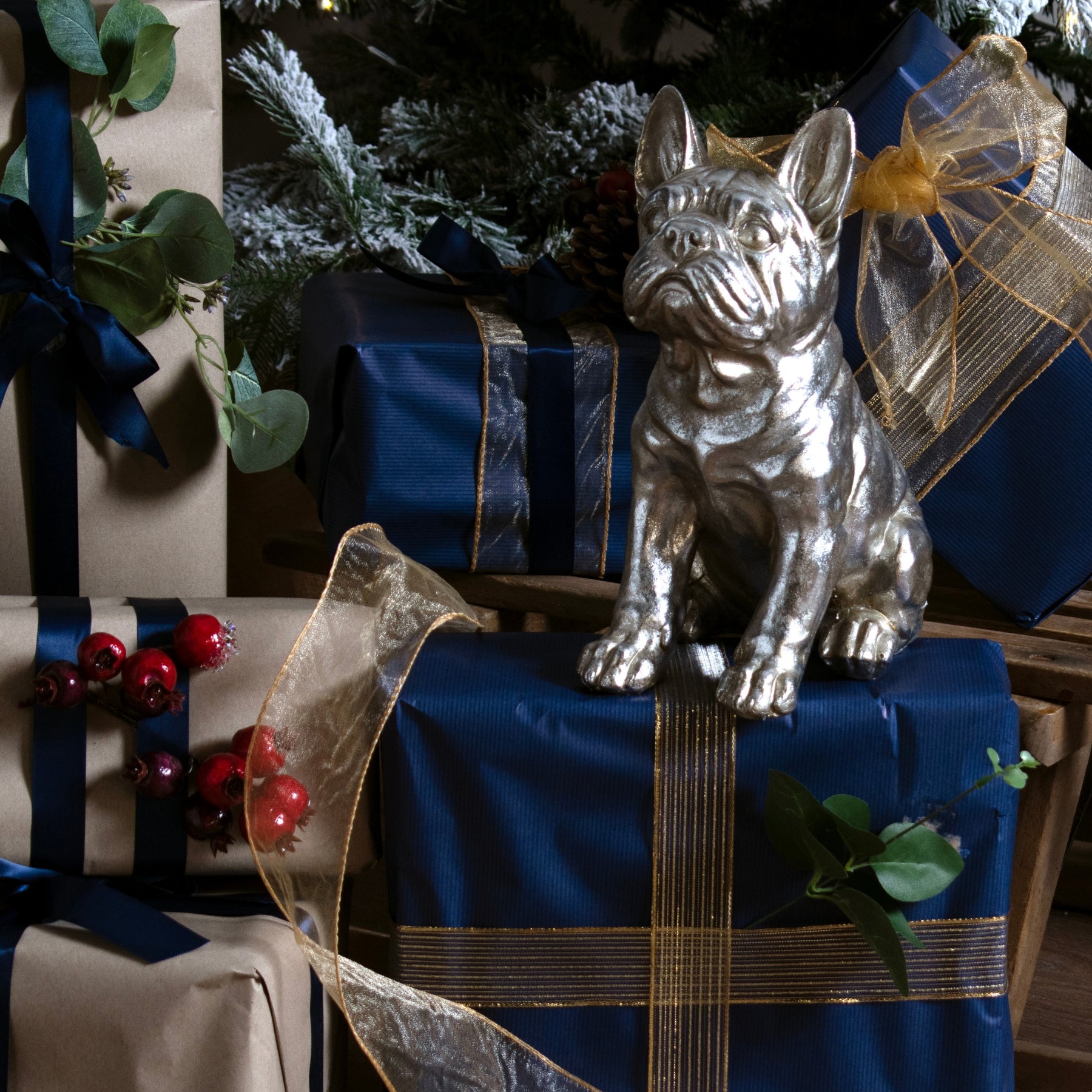 Hill Interiors Silver "French Bulldog"