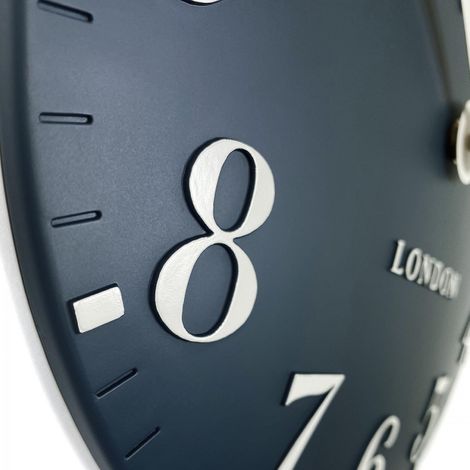 12" Navy Arabic Ink Wall Clock