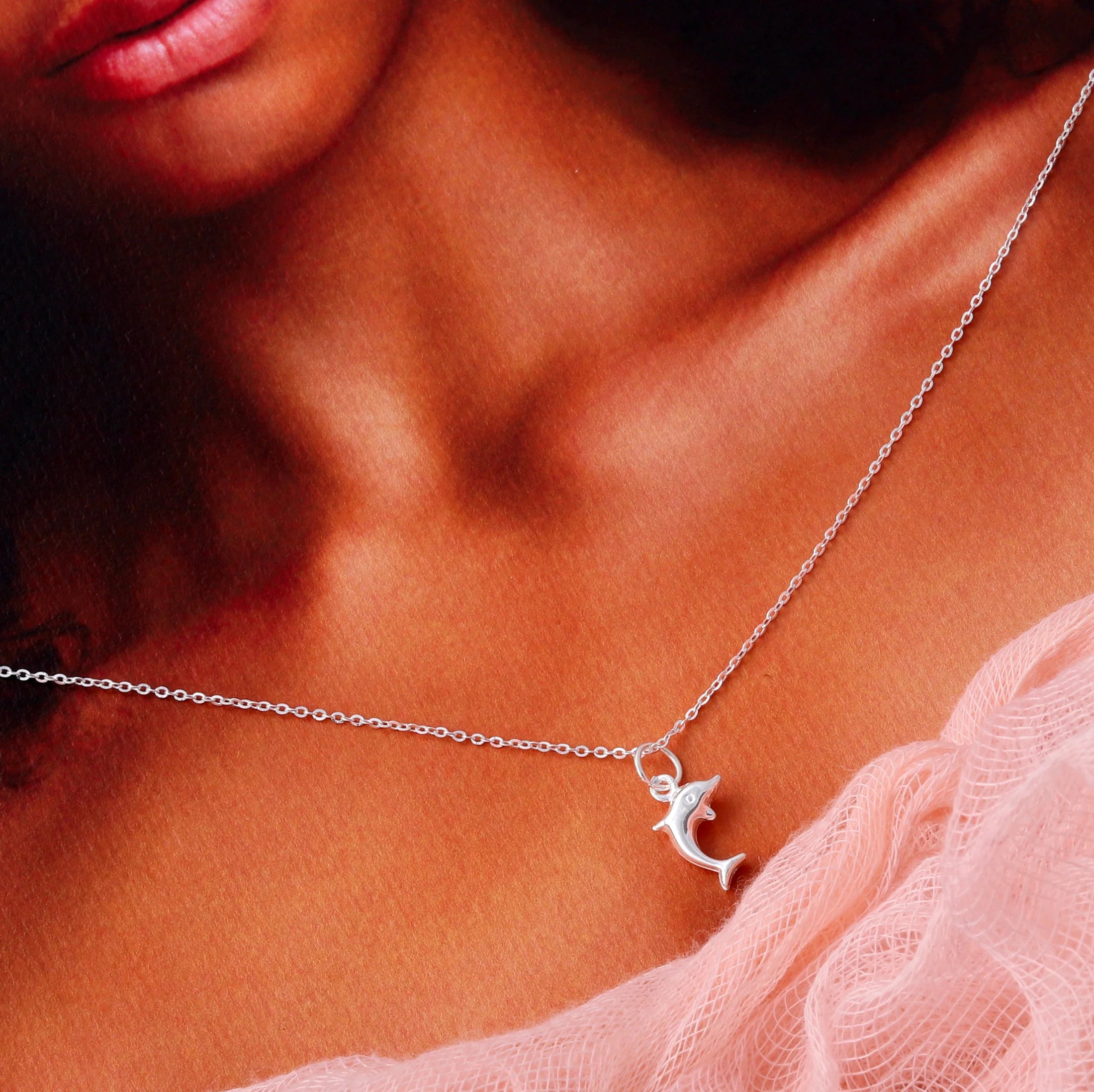 Dolphin Necklace (Sterling Silver)