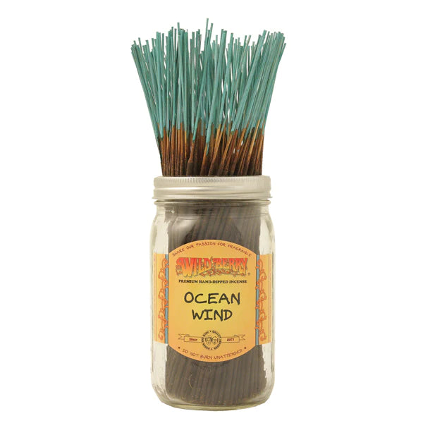 10 Wild Berry Incense Sticks 11" "Ocean Wind"