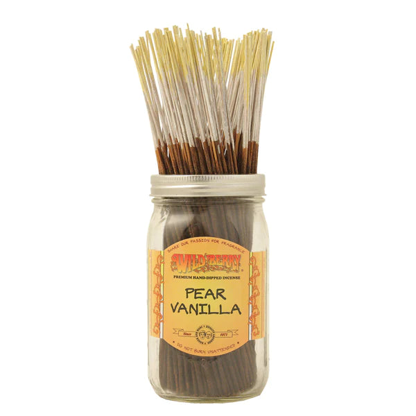 10 Wild Berry Incense Sticks 11" "Pear Vanilla"