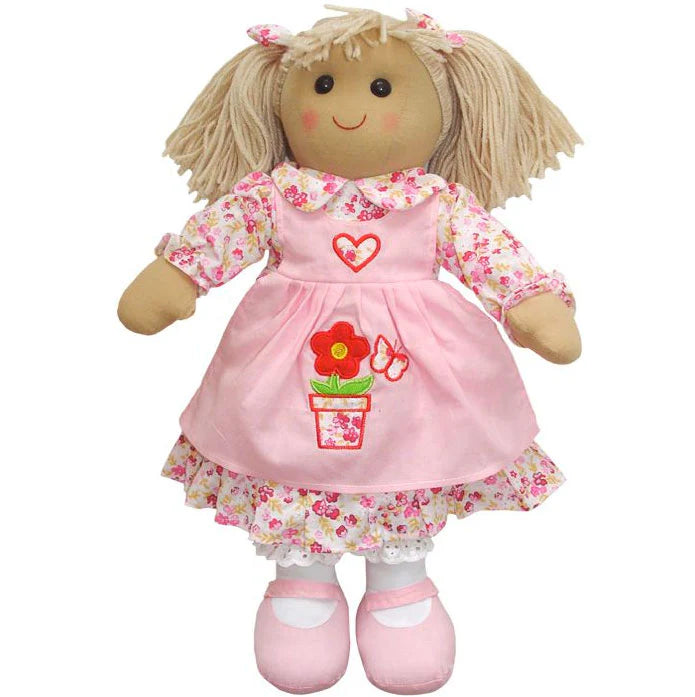 Powell Craft "Flower Pot Dress Rag Doll" 40cm Rag Doll