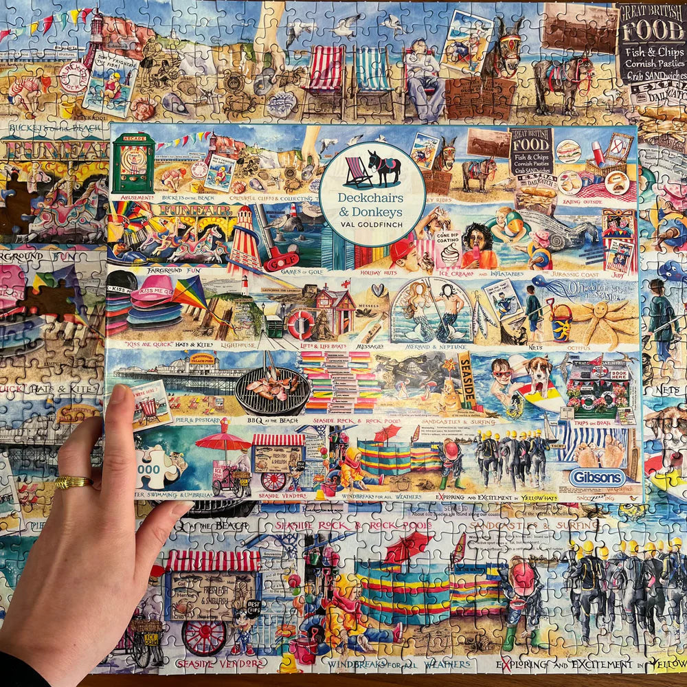 Gibson Games 1000 Piece Jigsaw "Deckchairs And Donkeys"