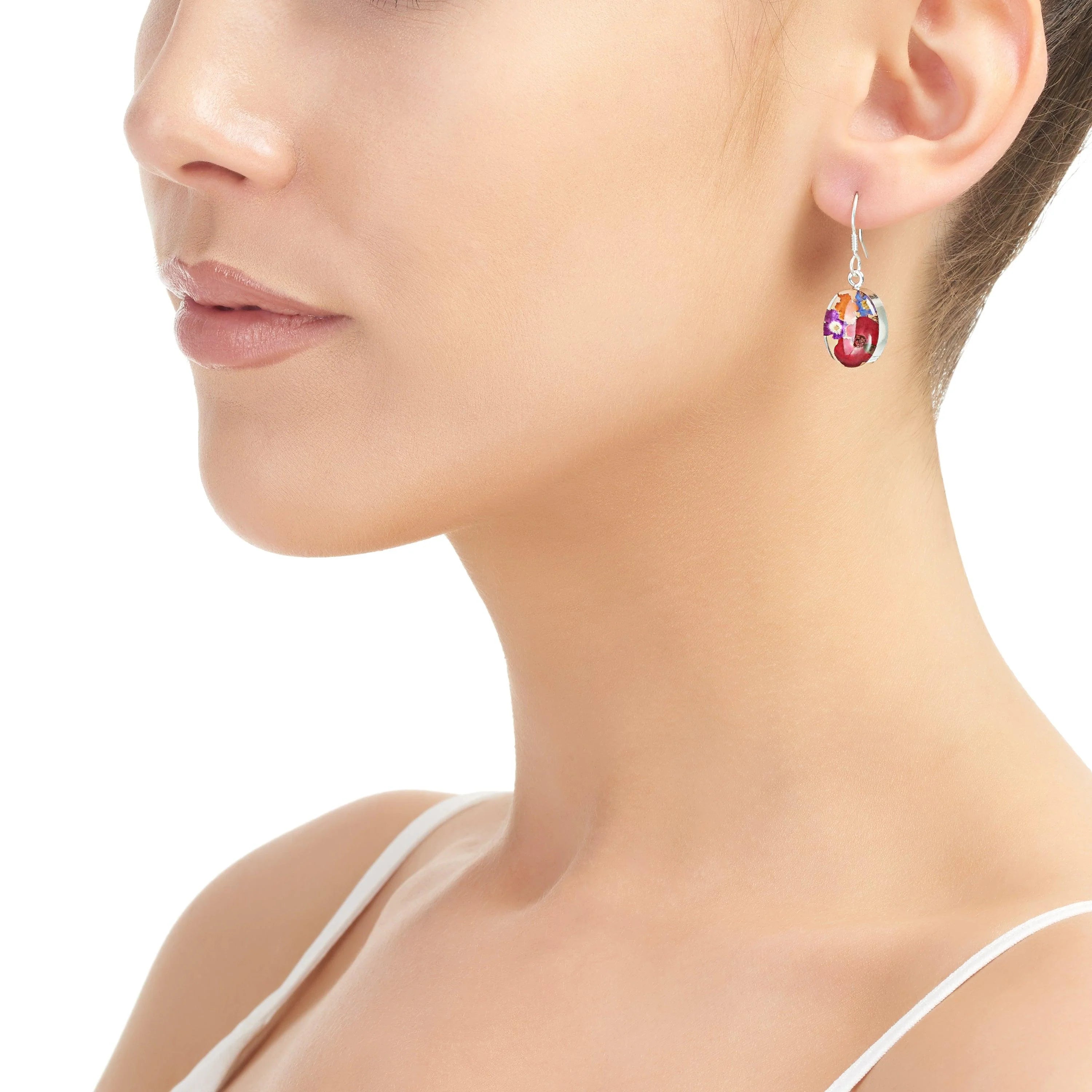 Shrieking Violet bohemia "Oval'' Silver Earrings