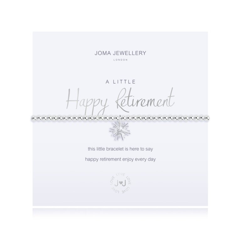 Joma Jewellery "Happy Retirement" Silver Bracelet