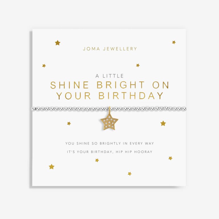 Joma Jewellery "Shine Bright On Your Birthday" Silver Bracelet