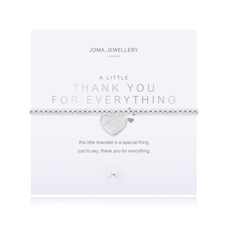 Joma Jewellery "Thank You For Everything" Silver Bracelet