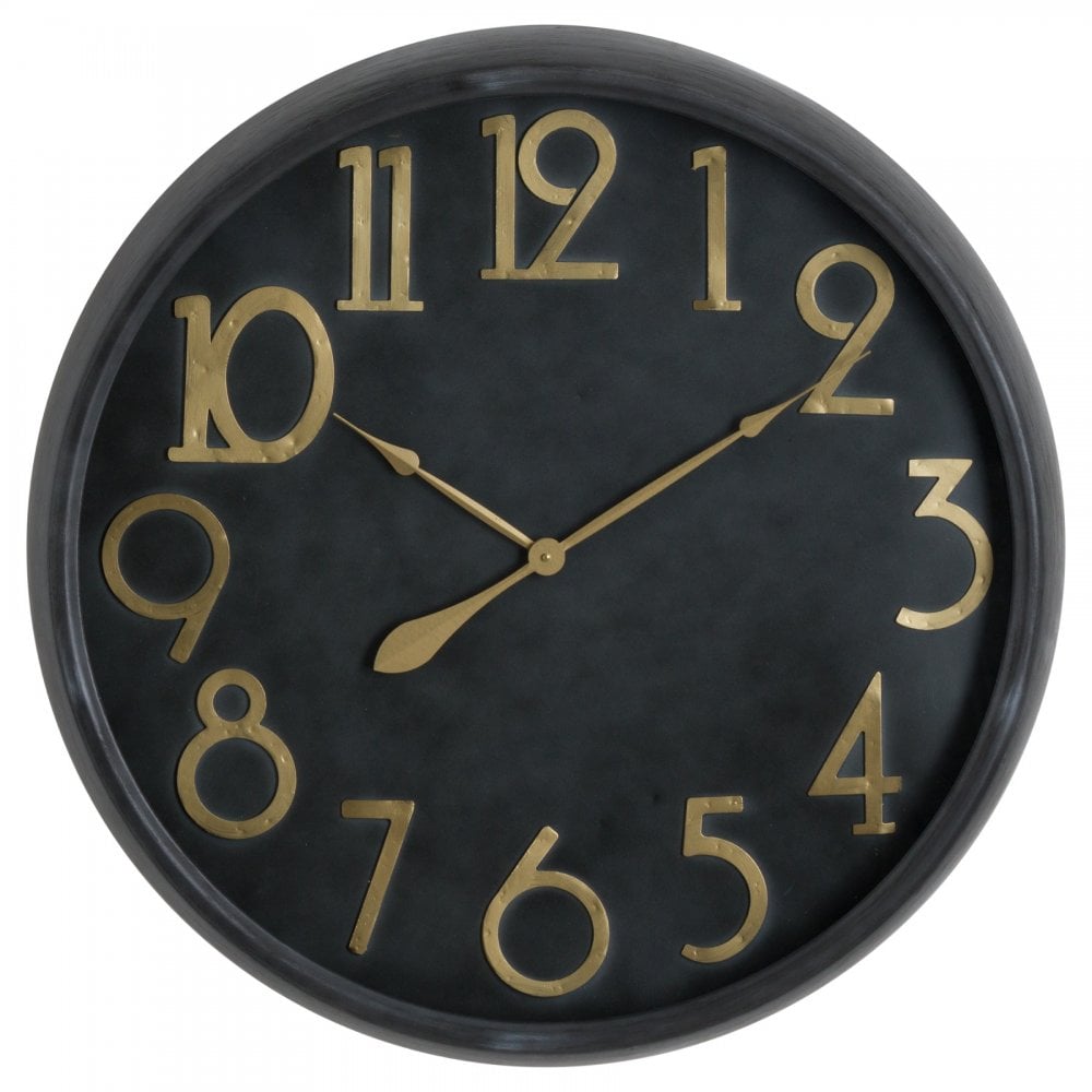 Hill Interiors "Soho Brass" Large Round Wall Clock