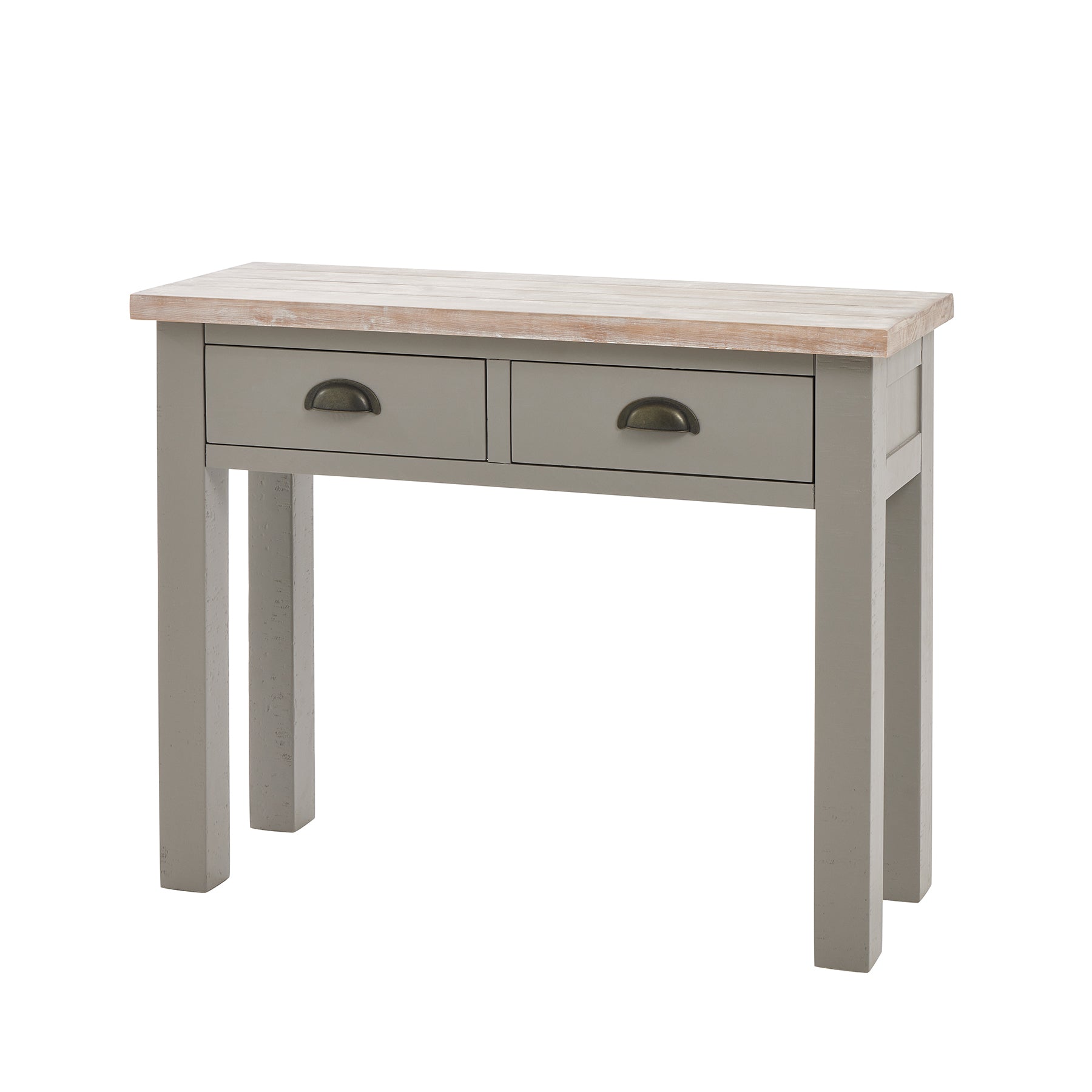 Hill Interiors "Oxley Two Drawer" Grey Console Table