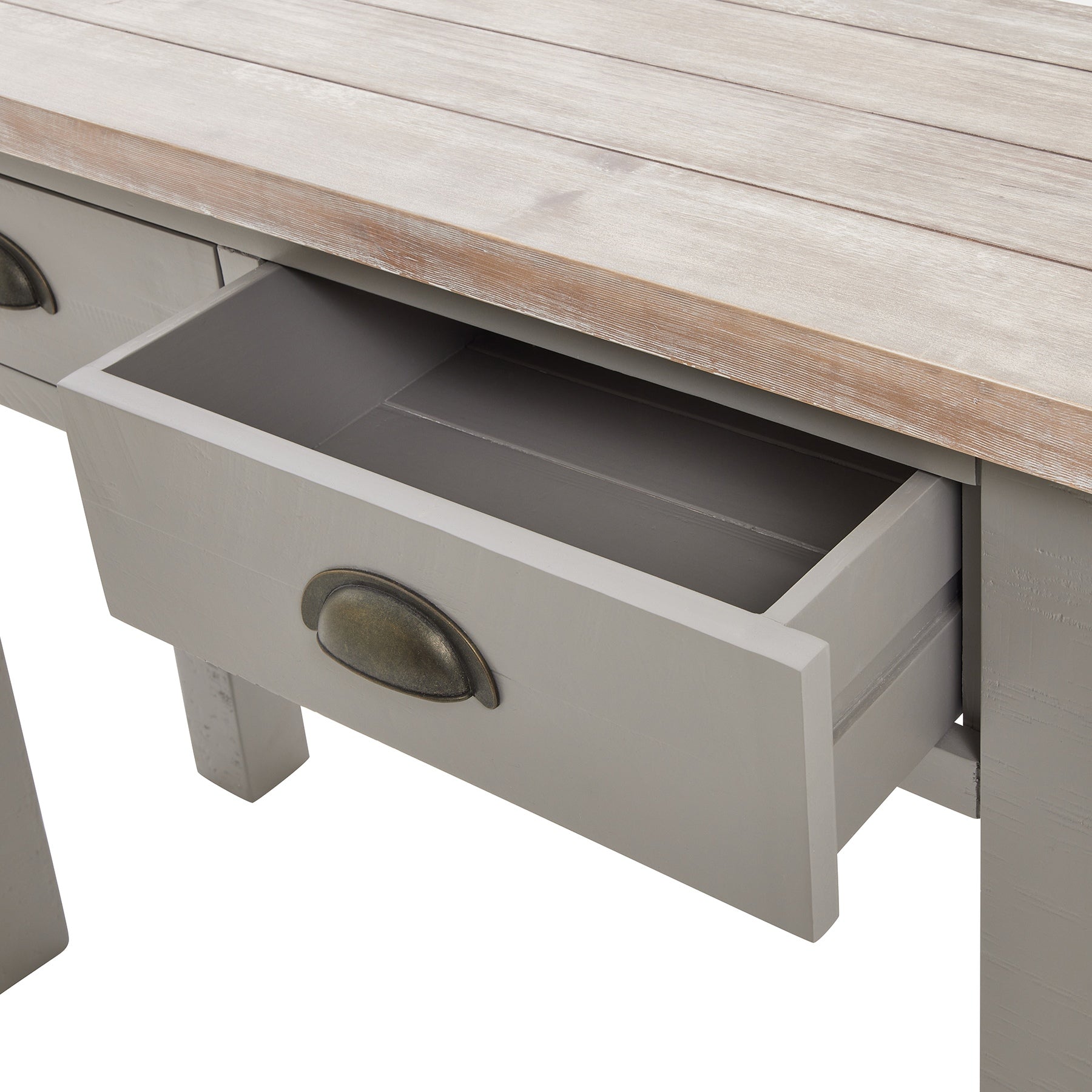 Hill Interiors "Oxley Two Drawer" Grey Console Table