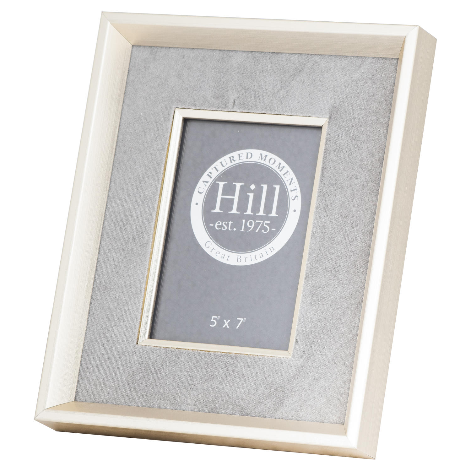 Hill Interiors "5"x 7" Grey Velvet Frame