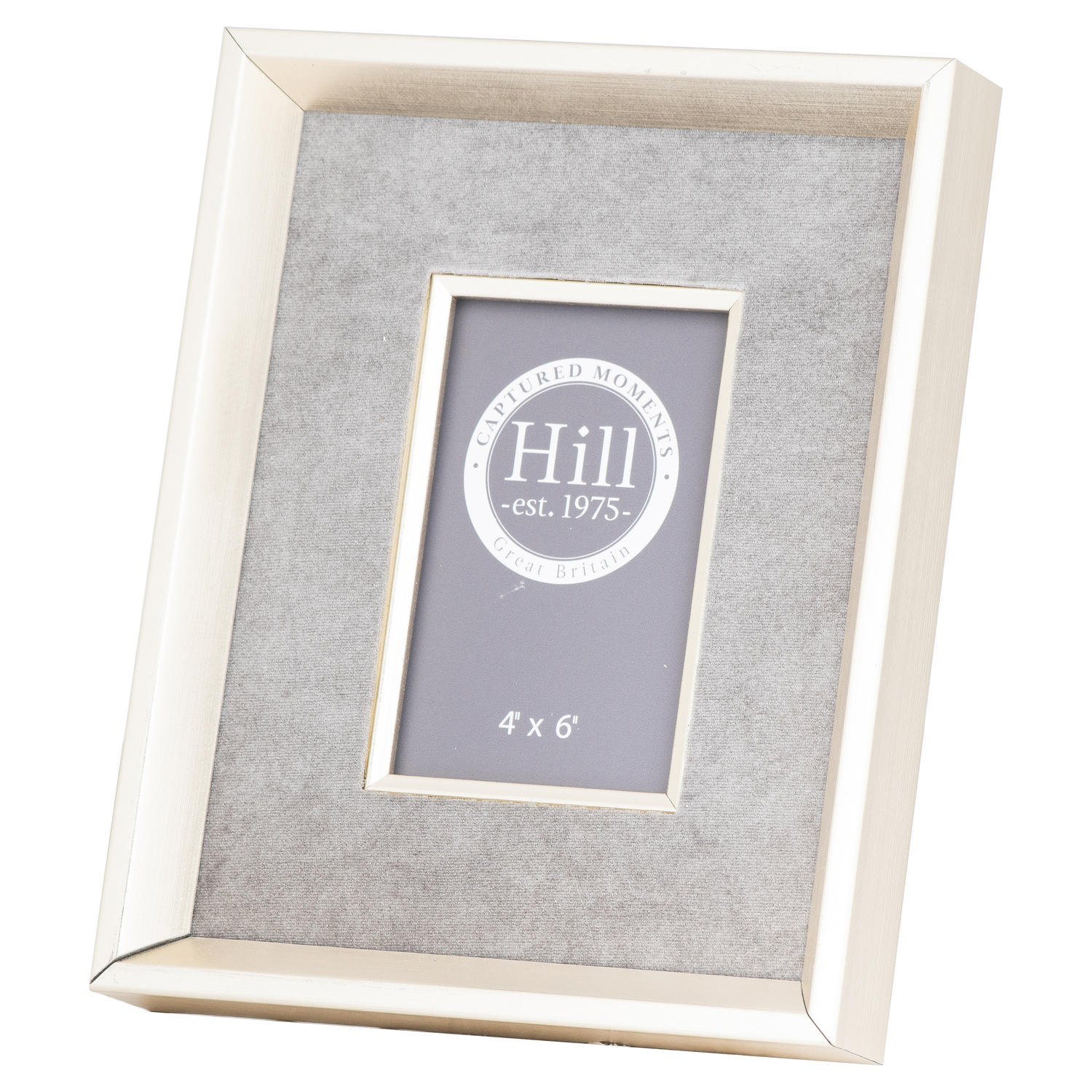 Hill Interiors "4"x 6" Grey Velvet Frame