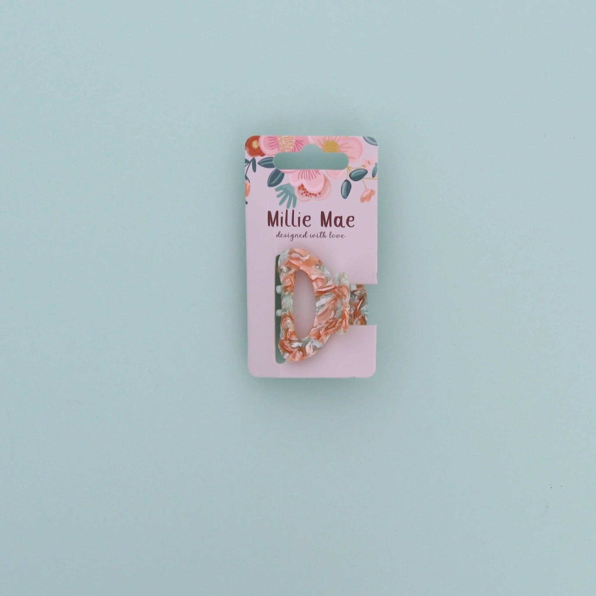 Millie Mae "Milky Marble" Duck Egg Small Claw Clip