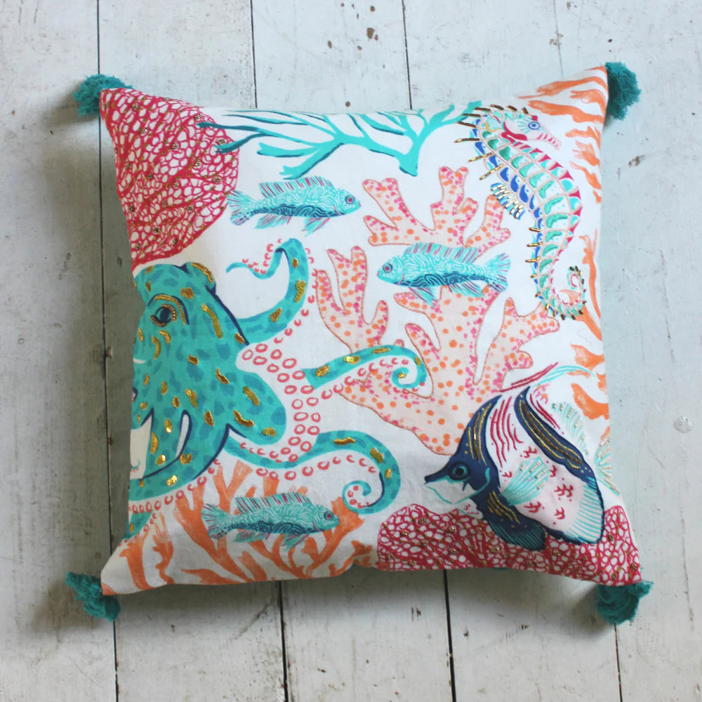 House Of Disaster "Coral Reef Sea" Cushion 45cm