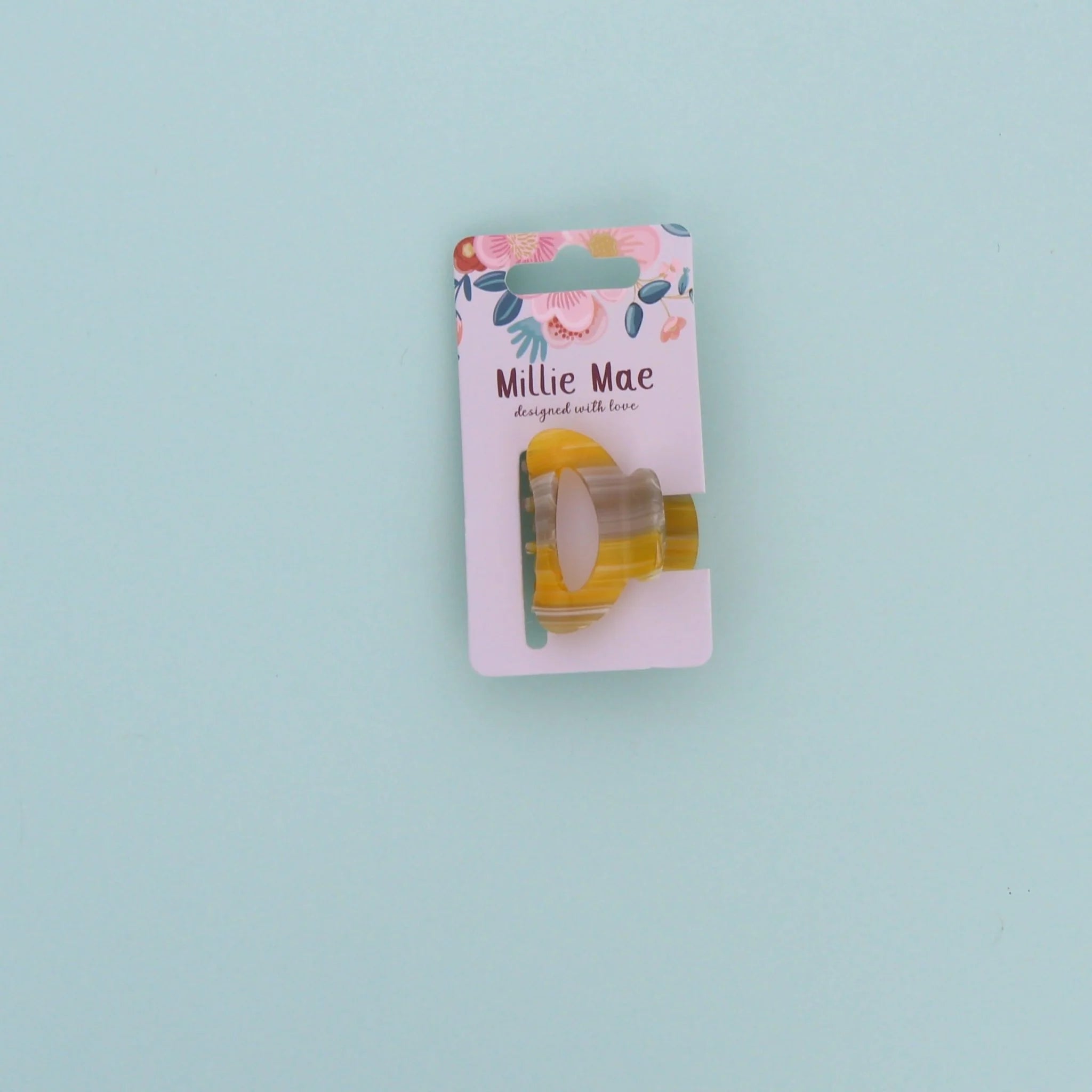 Millie Mae "Barley Sugar" Yellow Small Claw Clip