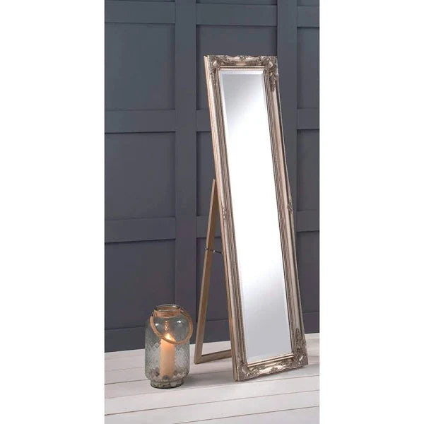 Antique Silver Cheval Freestanding Mirror 160cm