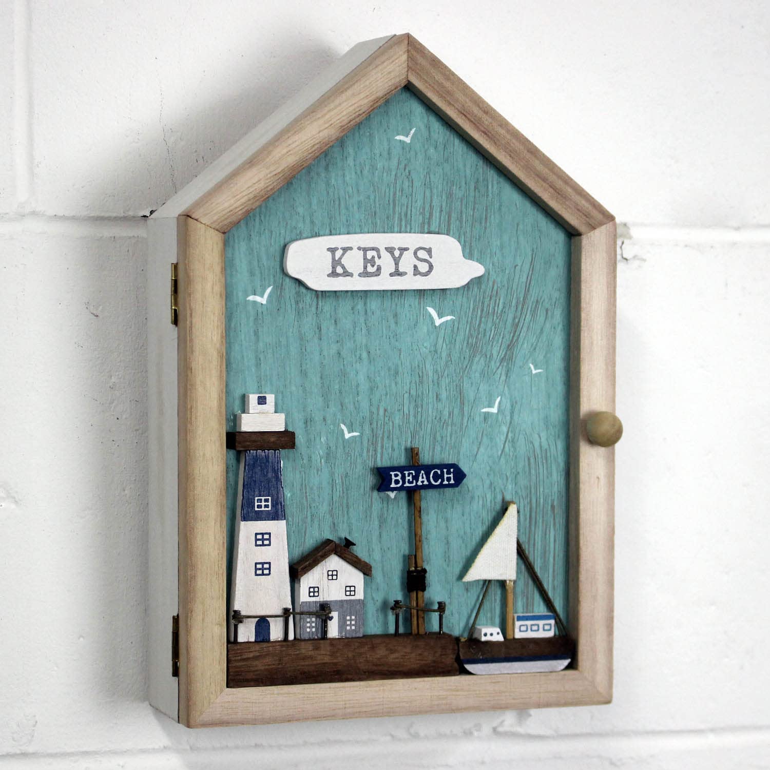 Nautical Wooden "Beach Hut" Key Box