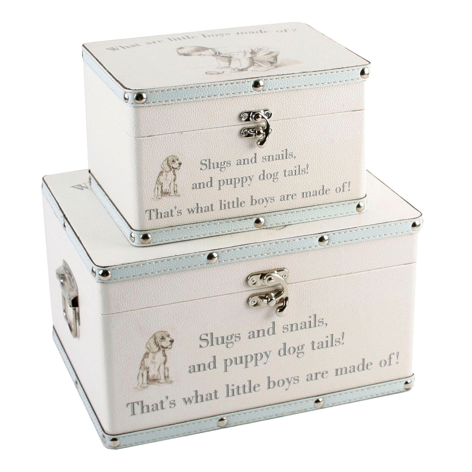 Petit Cheri Set Of Two "Little Boy" Luggage Boxes